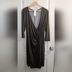 Laundry By Design Black Polka Dot Dress